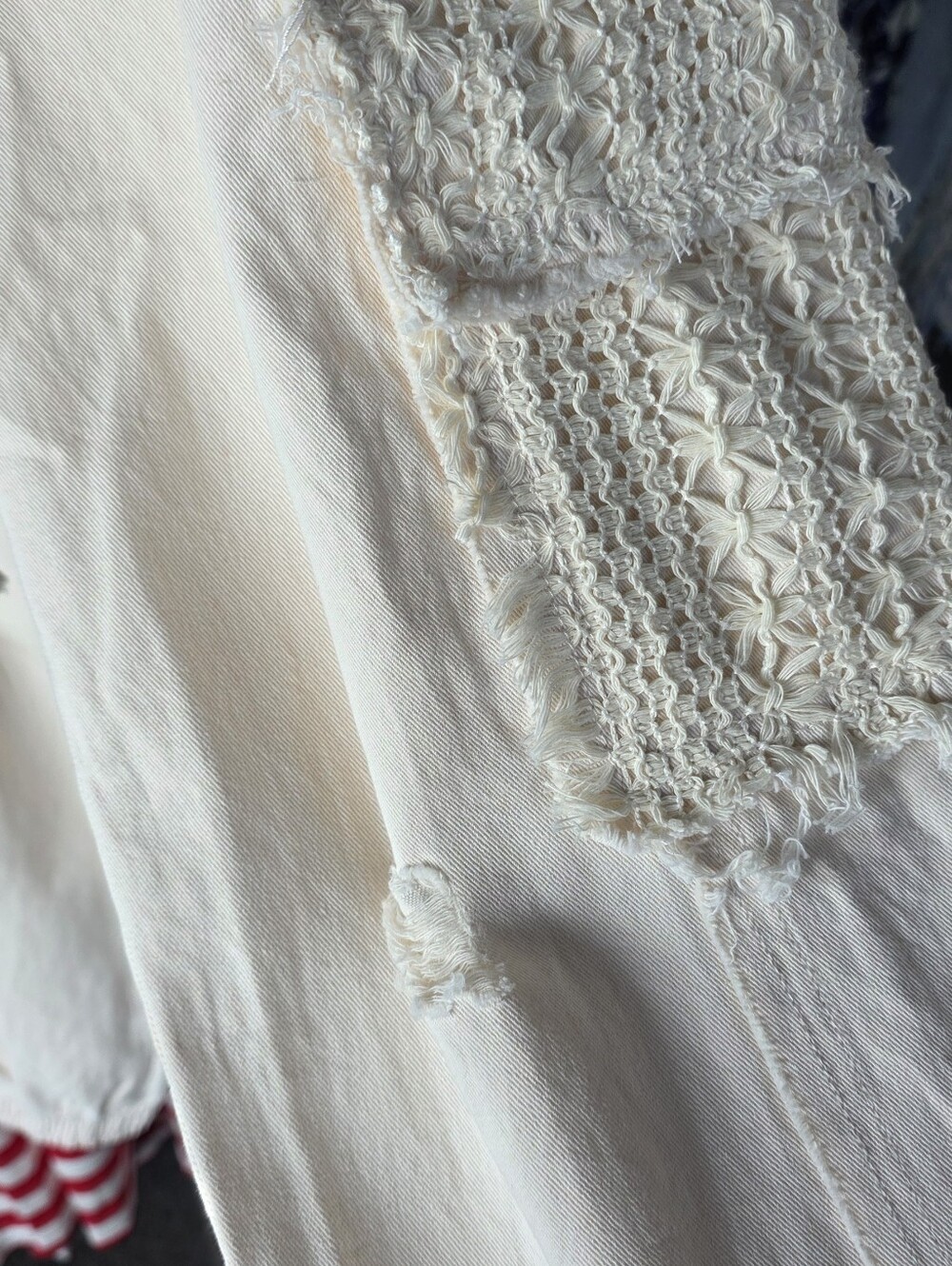 POL Cream Track Joggers with Cargo Patch Details - Picture 6 of 8